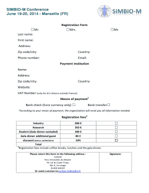 SIMBIO-M Conference June 19-20, 2014 - Marseille (FR) - cadlm
