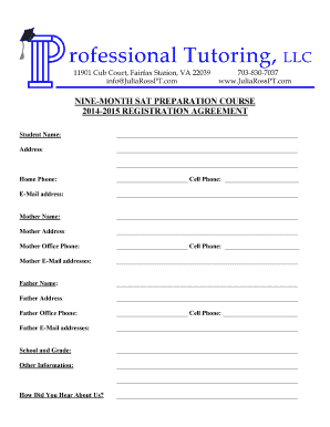 Printable baseball certificates - NINE-MONTH SAT PREPARATION COURSE 2014-2015 REGISTRATION