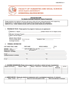 Please complete two copies of this form and return them with your references and all other supporting