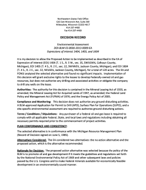 Northeastern States Field Office 626 East Wisconsin Ave - blm