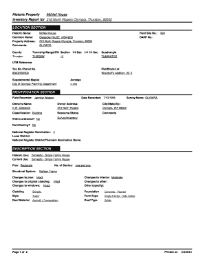 Historic Property McNeil House Inventory Report for 318 - trpcmaps