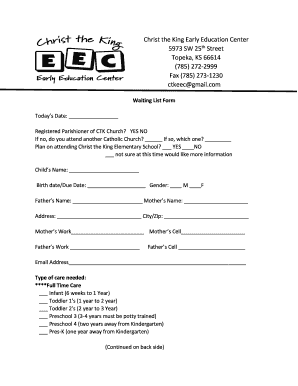 Christ The King Early Education Center Fill Online Printable Fillable Blank Pdffiller Christ The King Early Education Center Fill Online Printable Fillable Blank Pdffiller