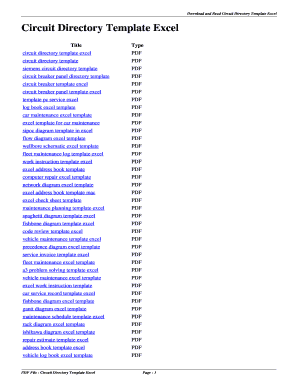 Circuit Directory Template Excel circuit directory template excel - wadx no-ip