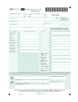 Includes Forms FR-800C and FP-331 - otr - The District of Columbia