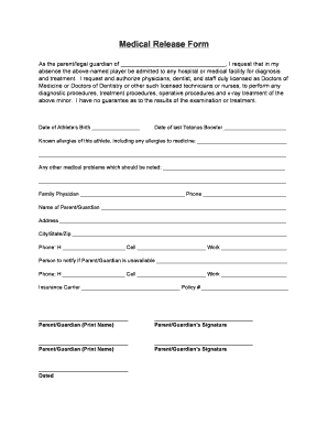Medical Release Form