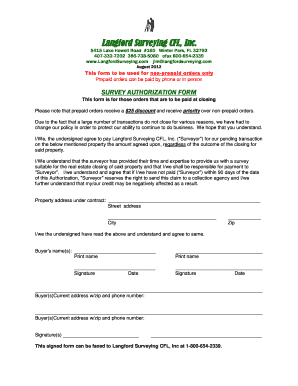 Printable Authorization form (pdf) - Langford Surveying CFL, Inc.