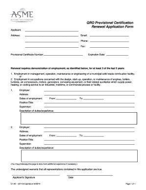 ASME QRO Certification Program - The American Society of ...
