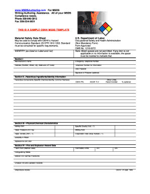 OSHA FORM 174 OMB 1218-0072 - biomanufacturing