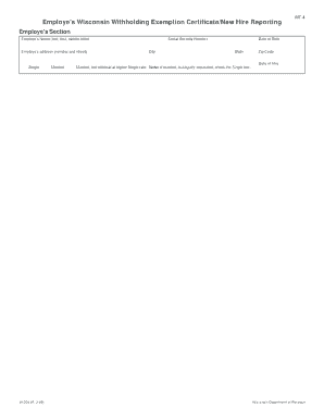 2000 Employe's Withholding Exemption Certificate/New Hire Reporting. W-204