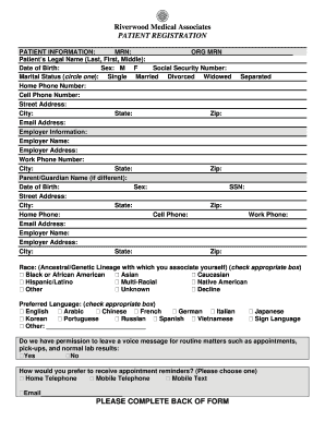 Patient Registration Form