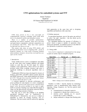 CNN optimizations for embedded systems and FFT - Convolutional ...