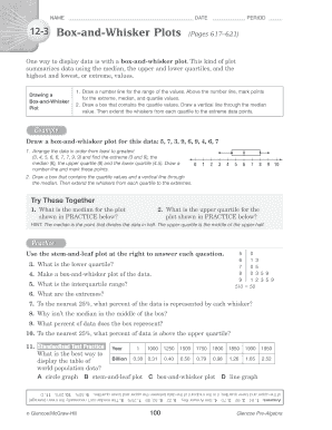 How to read box plot - Box-and-Whisker Plots - Glencoe