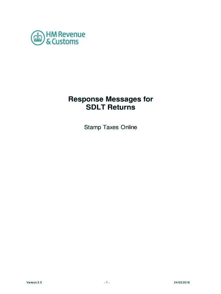 Fillable Online Stamp Taxes Online Response Messages. Stamp Taxes