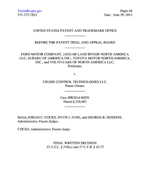 fillable online gov 5712727822 paper 44 date june 29 2015 united ford motor company application form
