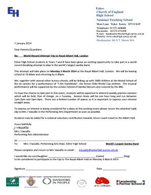 Friendly rent increase letter sample - Esher Church of England High School National Teaching School - esherhigh surrey sch