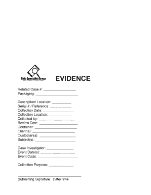 Fillable Online Evidence Form 2-page copy - Fax Email Print - pdfFiller