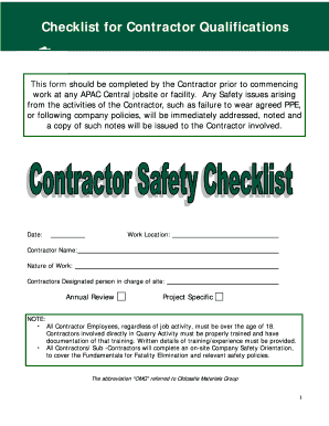 Contractor Safety Checklist - with 2-27-15 revisions APAC Central data inputeddocx
