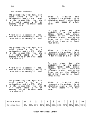 Multiplication sums for class 4 - 3Binomial Probability - Math Worksheets Center