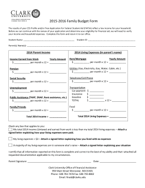 2015-b2016b Family Budget Form