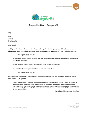 Appeal Letter Sample 1 - OneOC