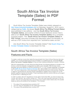 Tax invoice example - PDF View - Free Excel Invoice Templates