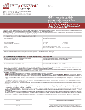 Fillable Online generali 04-036 ZAHTEV za prijavu stete dobrovoljnog ...