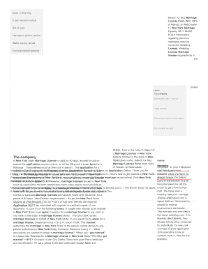 Fillable Online tdgsv New york marriage license application form Fax ...