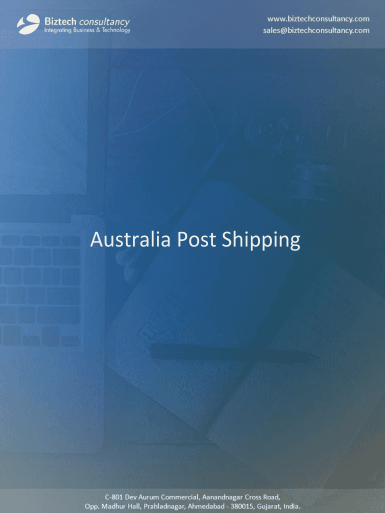 Fillable Online Australia Post Shipping Default bStoreb View Fax
