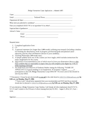 1 Completed application bform 2b CV 3 A personal bstatementb no