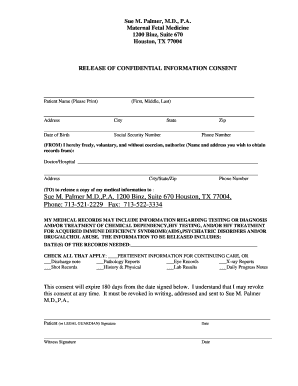 Residential building specifications pdf - RELEASE OF CONFIDENTIAL INFORMATION CONSENT to PALMER.doc