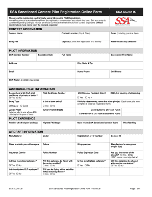 Pilot Registration bFormb - ssa