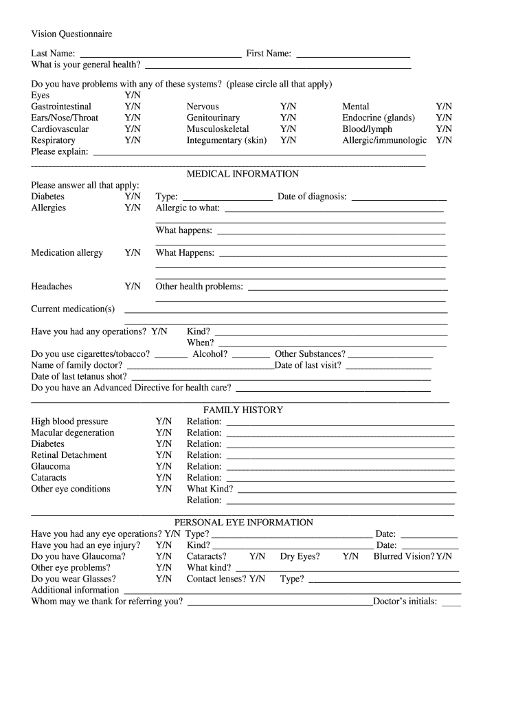 Fillable Online Medical Eye Services requires each patient using MES to complete this form Fax