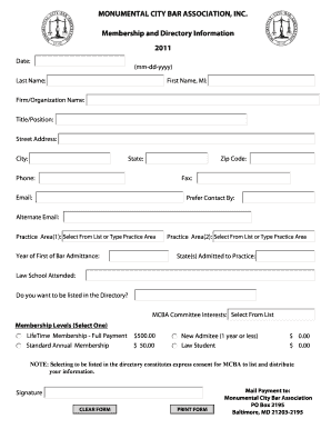 Fillable Online Print and Submit Membership Application and Payment By ...