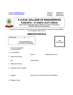 KORM COLLEGE OF ENGINEERING KADAPA 516003 AP INDIA - kormce ac