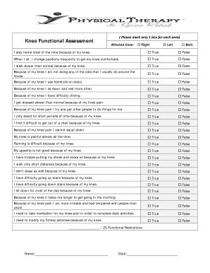 To download the Knee Index form