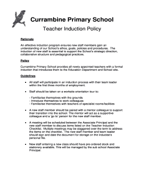 House rules for tenants renting a room pdf - Teacher Induction Policy - Currambine Primary School - currambineps wa edu