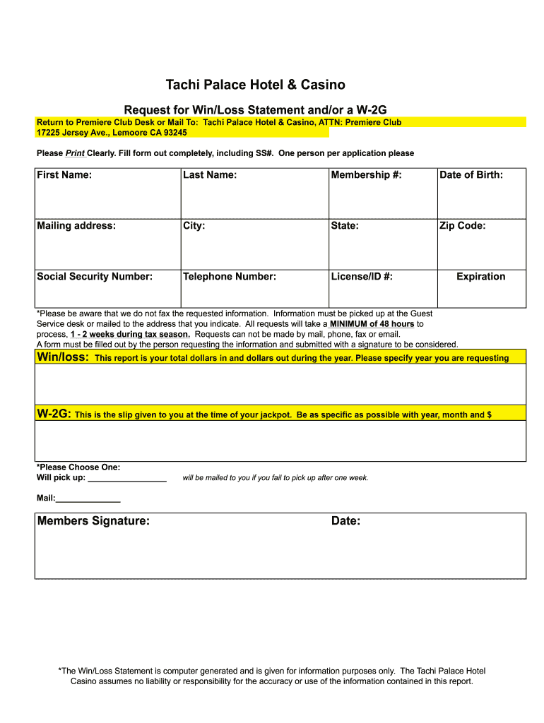 tachi palace win loss statement Preview on Page 1