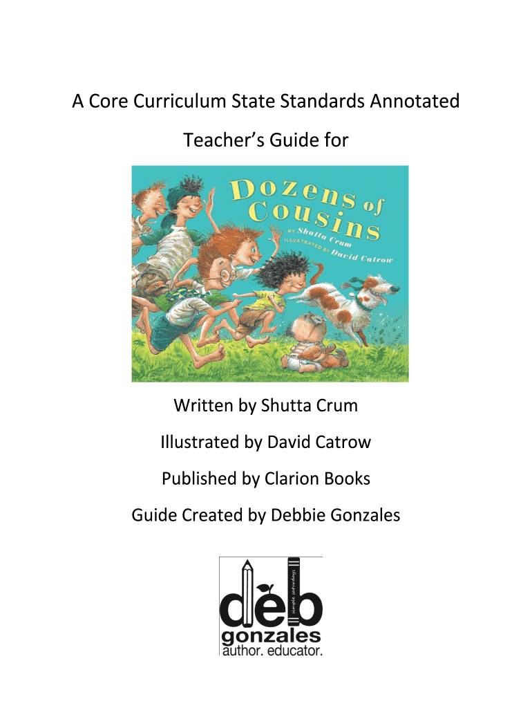 Fillable Online A Core Curriculum State Standards Annotated Teachers ...