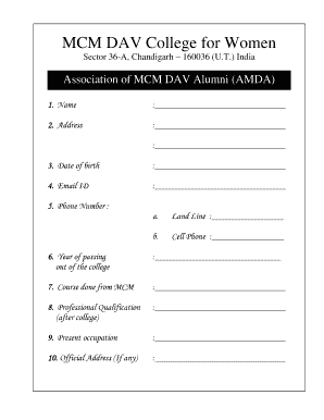 Association of MCM DAV Alumni AMDA - mcmdavcw-chd