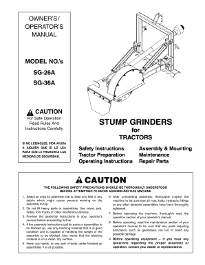 Semi truck lease agreement pdf - Stump Grinders for Tractors Manual - SitePro