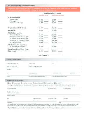 Advertising Order bFormb - Pacific Telecommunications Council