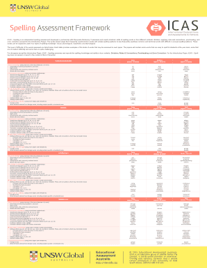 Fillable Online Spelling Assessment Framework Fax Email Print - pdfFiller