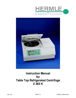 Paste a sample of instructional manual - hermle labortechnik z383k manual