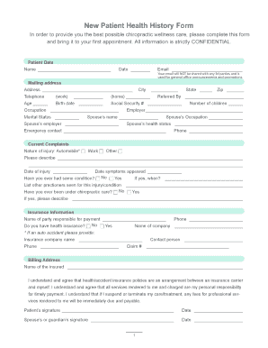 New Patient Health History Form - cdnvortalacom