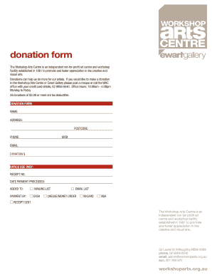 Shutterstock model release form download - 09 Donation Form - Workshop Arts Centre - workshoparts org