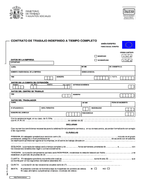 EU Indefinite Full-Time Work Contract