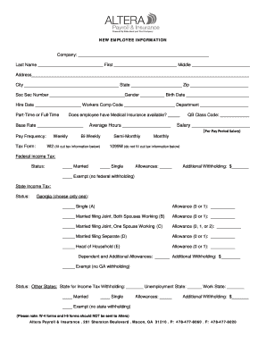 New Employee Information Form