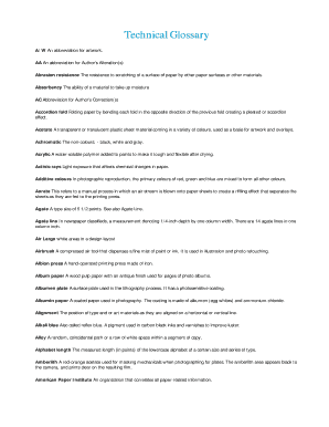 Fillable Online Technical Glossary Fax Email Print - pdfFiller