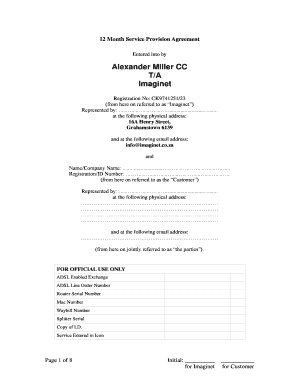 Download the Contract for your product here - Imaginet - imaginet co