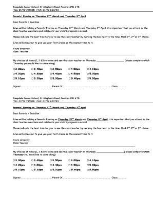 Contract amendment letter - Leave During Term Time Letter - Bilsborrow John Cross C of E Primary - deepdale24 lancsngfl ac